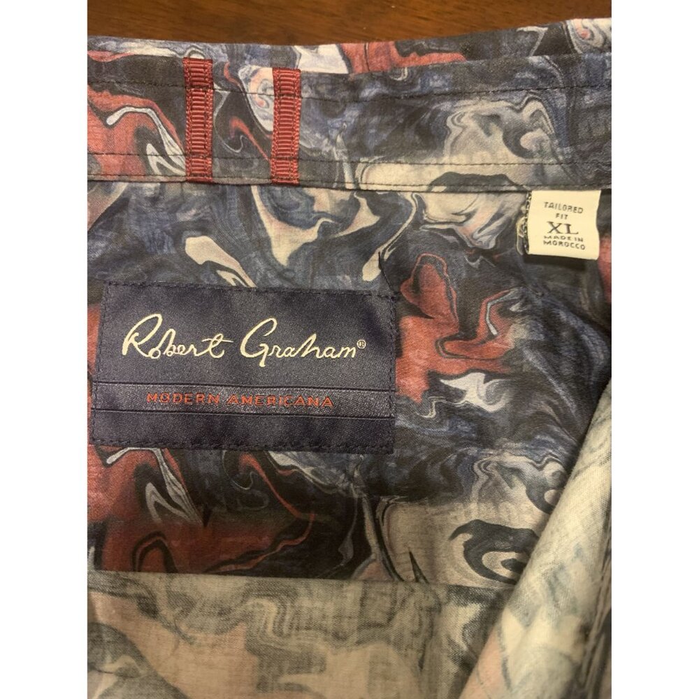 NWT Robert Graham Casella XL Tailored Fit Retro Shirt - Picture 4 of 8